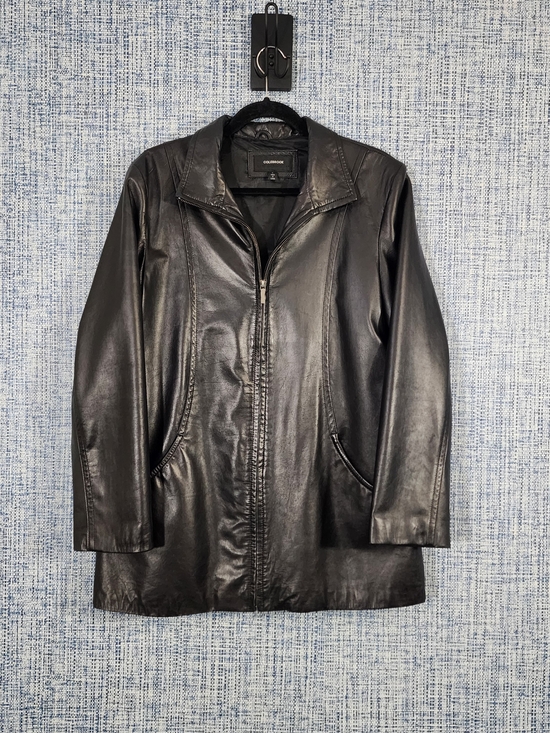 Colebrook Jackets & Blazers - Colebrook Black Leather Jacket Women Large Zip Front Mid Length Coat Classic